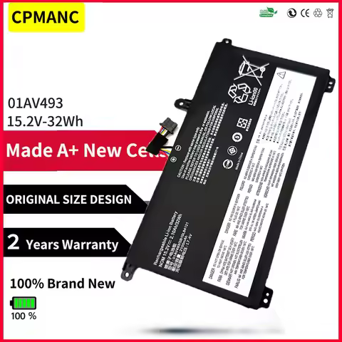 CPMANC 01AV493 Laptop Battery For Lenovo ThinkPad T570 T580 P51S P52S Series SB10L84121 00UR890 00UR