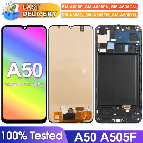 Screen Replacement for Samsung a50, for Samsung Galaxy A50 A505 A505F A505F/DS Lcd Display Digital T