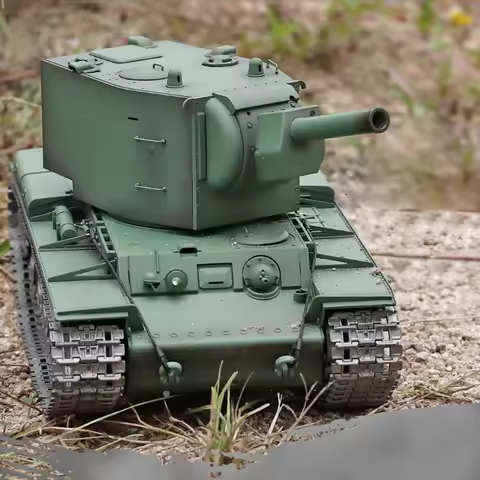 1/16 HENG LONG TK7.0 Upgraded Soviet KV-2 RTR RC Tank Gigant 3949 360° Turret TH19751-SMT4