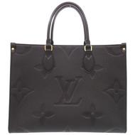 สินค้าใหม่ LOUIS VUITTON Onthego MM Monogram Empreinte M45595 Noir 2WAY กระเป๋าโท้ท สีดำ LV 0142【มือ
