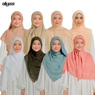 ALYSS Tudung Bawal Molek Sulam Plain Cotton Voile Bidang 50 & 60 [New]