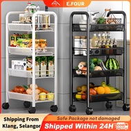 Multipurpose Trolley Rack Storage Rack Rolling Cart Wheel Home Kitchen Bathroom Organizer Rak储物置物架推车