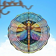 HELLOYOUNG Hanging Wind Chime Colorful Butterfly Metal Kinetic Art Outdoor Garden Balcony Decor