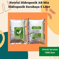 Nutrisi AB Mix Hidroponik Surabaya Sayuran Daun utk 1000 liter