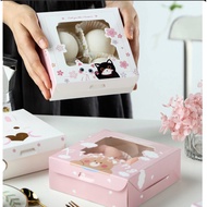Pastry Baking Box Packaging for Egg Tart Fruit Tart Cake Moon Cake 4 pcs/pack