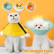 Pet Cone Collar Cotton Blends Neck Recover Cat Dog Printed Elizabeth Anti-Licking Headgear E-Collar 