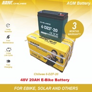 EBIKE BATTERY 6DZF20 CHILWEE 48V 20AH BATERI SKUTER SCOOTER- 3 MONTH WARRANTY CHILWEE SCREW TYPE