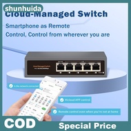 Shunhuida Hi-S21-5G Cloud Managed Ethernet Switch,WEB/APP Cloud Managed Gigabit Ethernet Network Swi