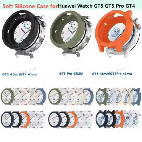 Silicone Hollow Case For Huawei Watch GT5 46mm 41mm GT5 Pro 46mm 42mm GT4 46mm 41mm Protectorfor Hua