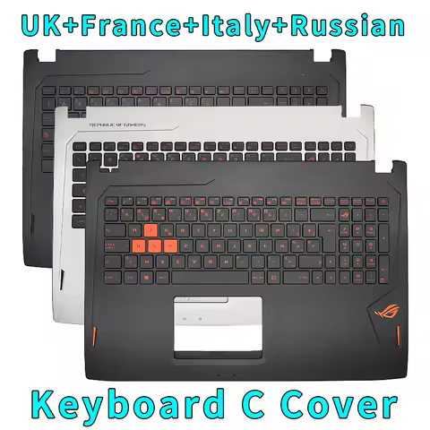 RU/Uk/IT/BE/FR Keyboard Backlit Upper C Cover for Asus Strix GL502VS GL502VSK GL502VM GL502VMZ GL702