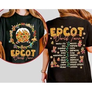 2025 New Disney Epcot World Tour Mickey and Friends Gingerbread Christmas T-Shirt, Disney Christmas 