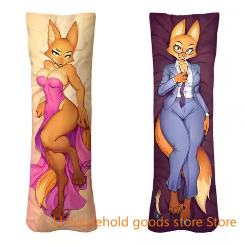 Dakimakura Anime Pillow Case The Bad Guys Diane Foxington Double-sided Print Of Life-size Body Pillo