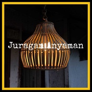 KAYU Aesthetic Chandelier Shade Model K Woven Bamboo Minimalist Room Decoration Cafe Resto Resort Villa Hotel Restaurant Dining Living Room Living Room Gazebo Saung Traditional Wooden Bamboo House