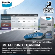 Bendix MKT DB2221 Front Toyota Hilux KUN26 2.5 3.0 Disc Brake Pad