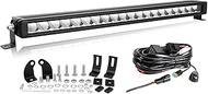 Willpower 23 inch 60W LED Light Bar with DT Wiring Switch,6000 Lumens Single Row Spot Flood Beam Dri