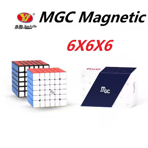 YJ MGC 6X6 M Magnetic Magic Speed Cube Stickerless Professional Fidget Toys MGC 6 6X6M Cubo Magico P