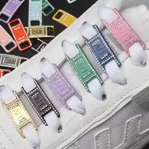 New Diamond Shoe Charms AF1 Sneaker Laces Buckle Quality Metal Shoelaces Decorations Air Force one S
