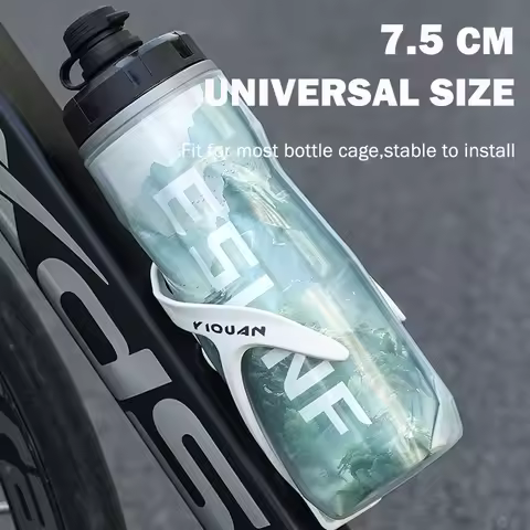 Insulated Keep Cold Cycling Water Bottle 610ML Big Capacity Road Bicycle Bottle Squeeze MTB Bottle S
