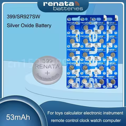 100% Original Renata 399 SR927SW AG7 LR927 LR57 SP395 LR927W 1.55V Silver Oxide Battery for Watch Bu