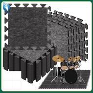 [yingchuanshui.my] 16 Pcs Sound Absorbing Interlocking Floor Mats 11.8 X 11.8 Inches High Density Pi