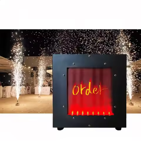 Latest Model DMX 512 Colorful LED Fonts Fountain Wireless Wedding Cold Spark Machine 700w Electric C