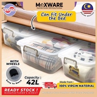 Maxware 32/42L Underbed Storage Box Home Organiser Box Kotak Simpanan Plastik Bawah Katil Multipurpo
