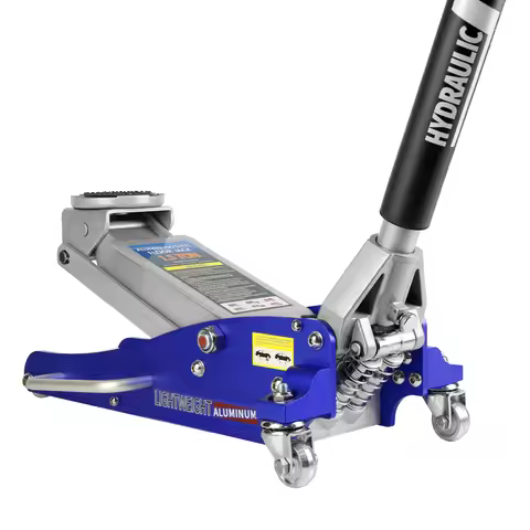 Hydraulic Low Profile Aluminum and Steel Racing Floor Jack with Dual Piston Quick Lift Pump, 1.5 Ton