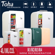 Toha Mini Fridge Refrigerator Mini Ref Household and Car Mini Refrigerator 4L10L22L