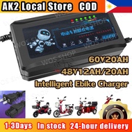 ✅Original + 24 hours delivery✅Intelligent Ebike Charger 48V 12AH 48V 20AH 60V 20AH For Battery Lead 