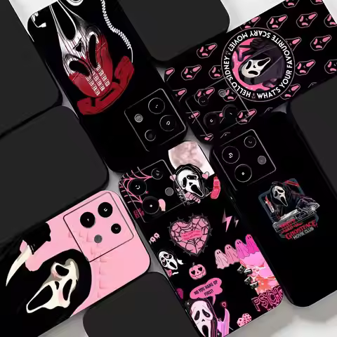 S-Scream movie design ins Phone Case For Redmi Note 14 13 12 11 Pro Plus S 5G 14C A3 Soft Black Phon