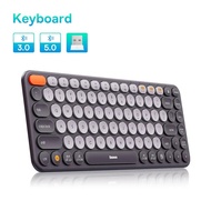 Baseus Bluetooth Wireless Keyboard 5.0 2.4G USB Silent US Layout Keyboards EN 84 / 105 Keycaps For MacBook iPad PC Table