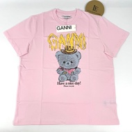 GANNI T-shirt เสื้อยืดคอกลม Organic Cotton ผ้าฝ้าย รุ่น A1050074-868 แท้ 100%