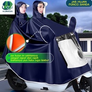 2-head Motorcycle Raincoat 2in1 Full Body Motorcycle Raincoat Double Poncho 2-person Raincoat b Premium