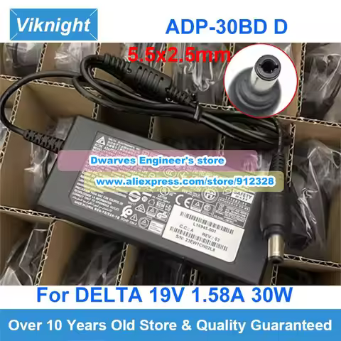 Genuine 19V 1.58A 30W Delta AC Adapter ADP-30BD D Laptop Charger L16945-001 5.5x2.5mm Power Supply