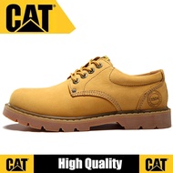 Caterpillar รองเท้าผู้ชายอย่างเป็นทางการรองเท้าหนังวัวนิ่มรองเท้ามาร์ตินต่ำรองเท้าหนังแท้ CAT รองเท้