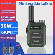 Mini Walkie Talkie Motorola UHF 30W 6KM 15000mAH 14Days Long Standby USB Charging G63 (Automatic fre