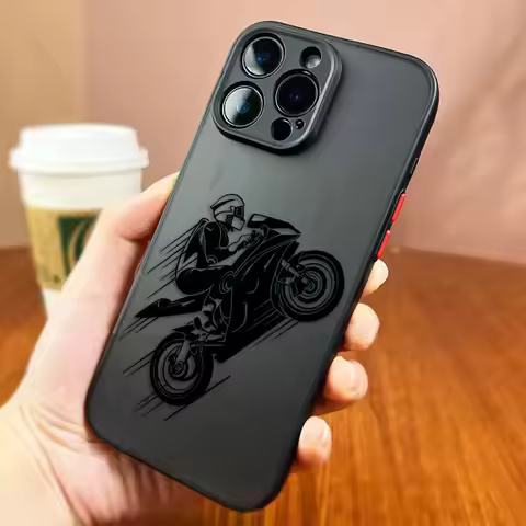 Cartoon Motorcycle Race Cover Matte Phone Case For REALME 6 7 7I 8 8I 9 9I 10 11 12 13 C21Y C35 C53 