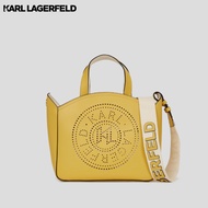 KARL LAGERFELD -  K/CIRCLE PERFORATED SMALL TOTE BAG