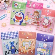 2 Cute Cartoon A4 Button File Covers – Document Bags for Students, Waterproof Paper Covers A4 File F