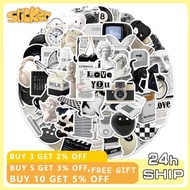61PCS Ins Style Apathy Black White Simple Stickers Phone Notebook Suitcase Laptop Fridge DIY  Sticke