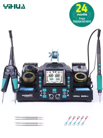 YIHUA 982D-III Precision Tweezers Soldering Iron Station 982D-I for SMT SMD Micro Component Rework S