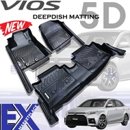 Toyota Vios 2018-2024 Prime/Joker Deepdish Matting 9D WITH EXTENSION Quality