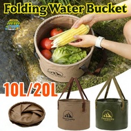Outdoor Folding Water Bucket 10L/20L Portable Camping Water Bag Large Capacity Leakproof Container