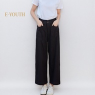 Eyouth 1440 Women High Waist Wide Leg Pants Comfort Linen Pants