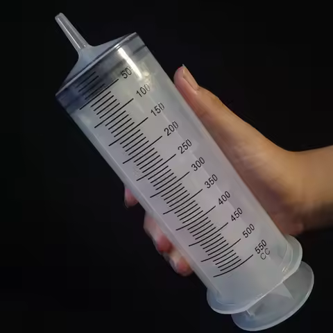 syringe 500ML Large Capacity Syringe Reusable Pump Measuring With Tube Feeding
