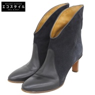 Chloe Kole Calfskin x Suede Ankle Boots, Women's Shoes, Black, Size 36 (Used)