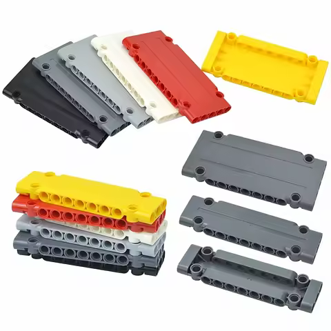 Technical Parts 64782 15458 Flat Panel Plate 1x5x11 1X3X11 Mechanical Building Blocks Car MOC Parts 