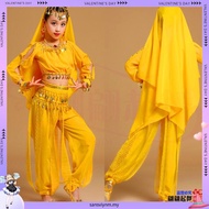 Ready Stock 7pcs Kids&Adult Chiffon Belly Dance Dress Gypsy Women Halloween Costume