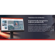 LENOVO ThinkVision E24-28 23.8" FHD Monitor (PN: 62C7MAR4WW) 3YRS Wrrty by Lenovo SG | HDMI, DP, VGA