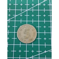 Syiling Lama Malaysia 5 sen 5 cent Coin 1967.